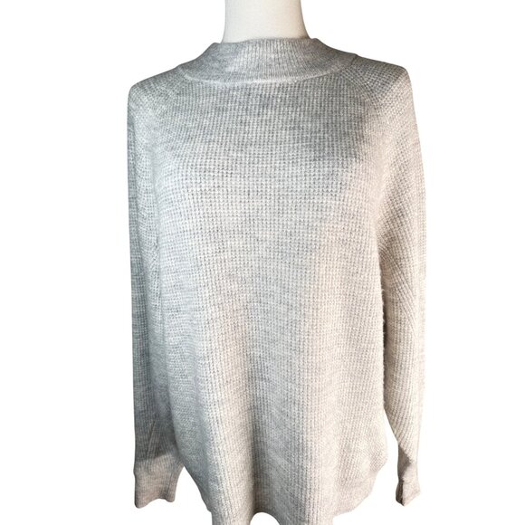 2/$30 Gap Womens Small Tall Gray Knit Sweater Acrylic Blend Cozy Fabric - Picture 10 of 16